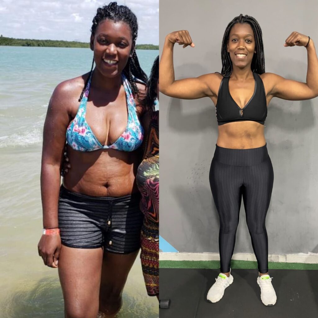 Antes e depois de aluna do Método META